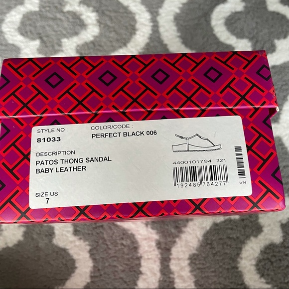 ☀️NWT☀️TORY BURCH Patos Sandals Black 7 - Picture 10 of 11